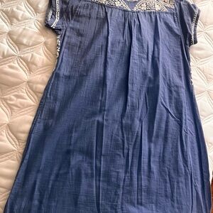 Blue Embroidered Dress